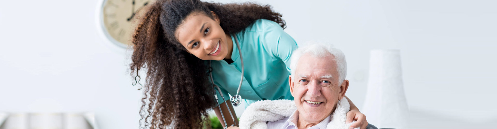 a nurse with a male patient